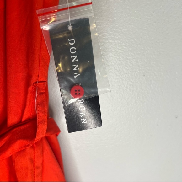 NWT Donna Morgan Sleeveless Button Front Shirt Dress Sz 10 Red Belted Preppy - Picture 7 of 11